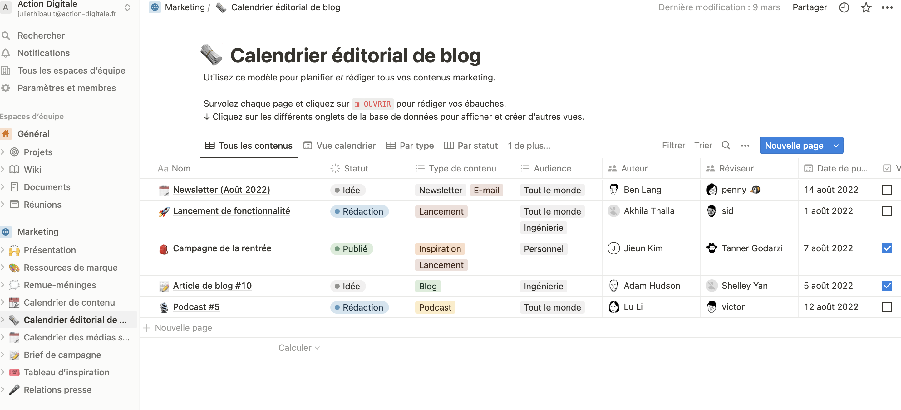 Page sur notion.so