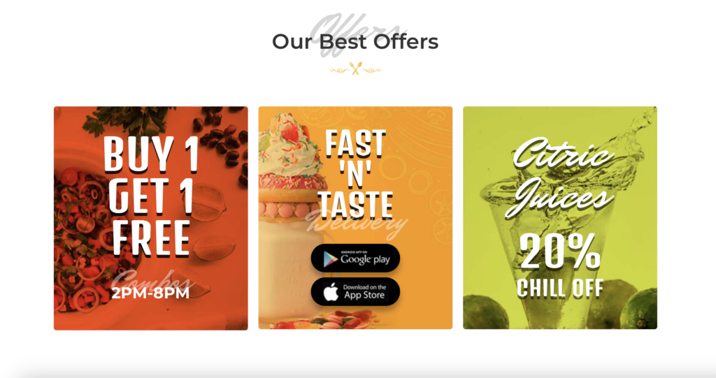 exemple promo restaurants nicheaddons