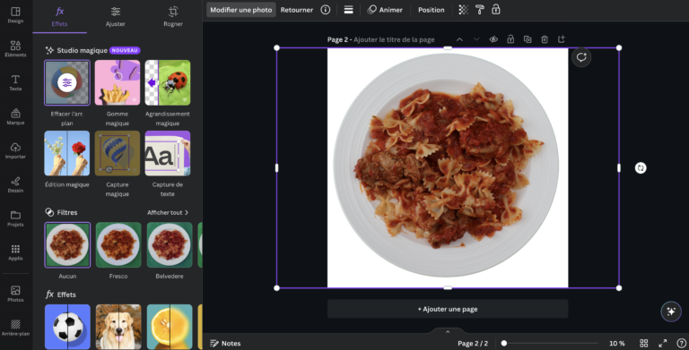 explication retirer un arrière plan d'une image avec l'outil Canva partie 2